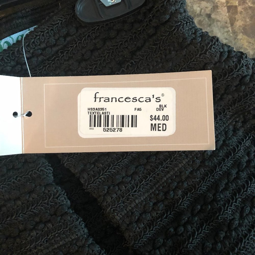 NWT! Francesca's High-Waisted Black A-Line Skirt - Picture 3 of 10